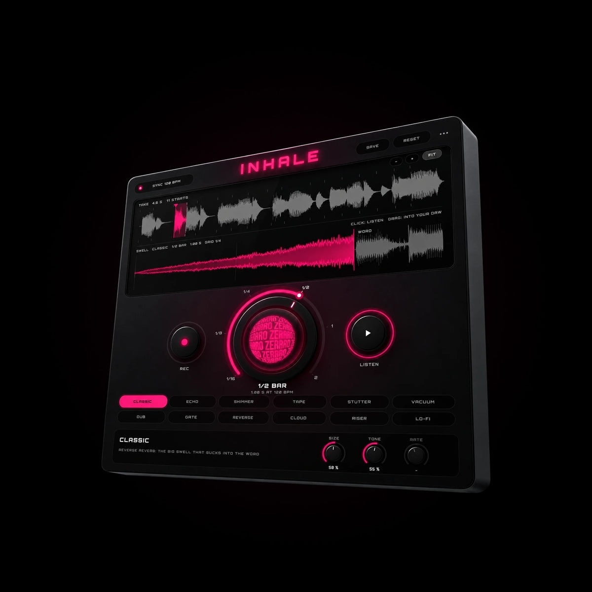 INHALE reverse swell plugin
