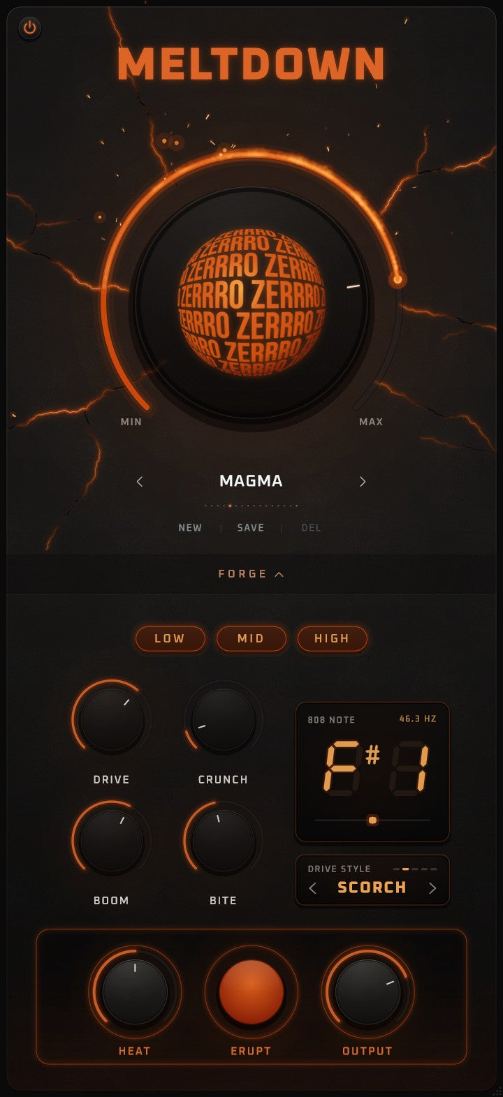 MELTDOWN plugin interface with FORGE open