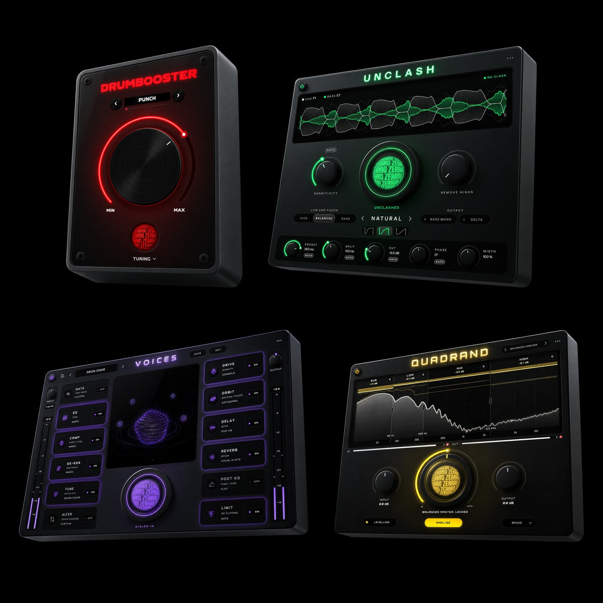 MIX Bundle – DRUMBOOSTER, UNCLASH, VOICES and QUADRAND