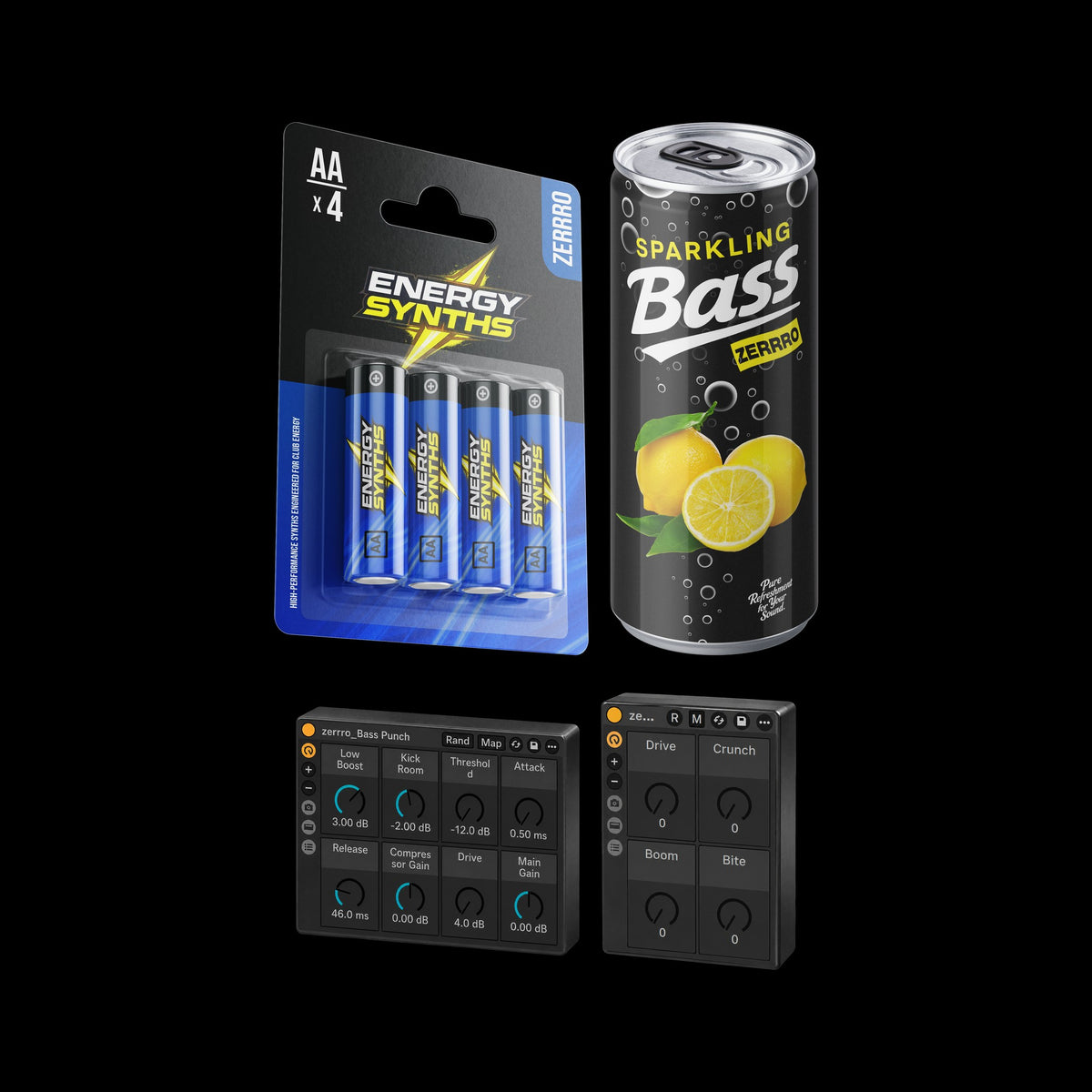 SYNTH & BASS Bundle: Energy Synths, Sparkling Bass, Bass Punch and 808 Destroyer racks