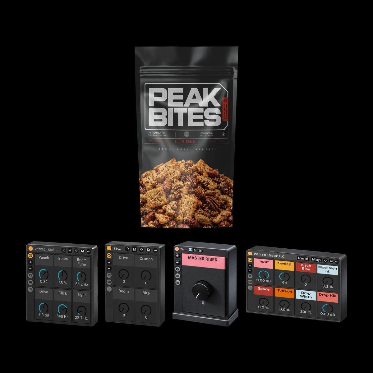 TECHNO TOOLS Bundle: Peak Bites plus Kick Punch, 808 Destroyer, Master Riser and Riser FX racks