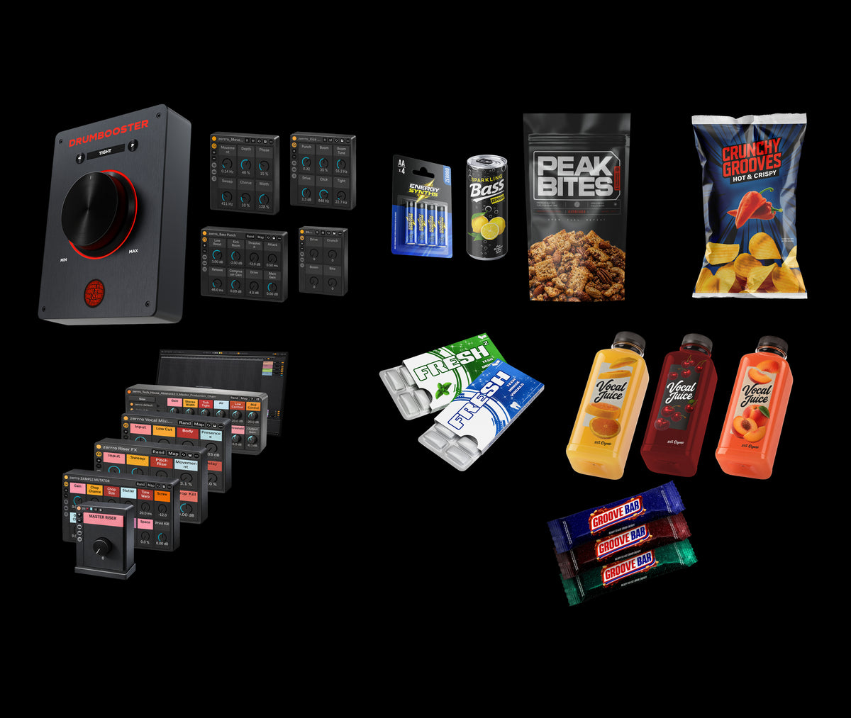 ULTIMATE SOUND Bundle cover artwork with all 23 zerrro products